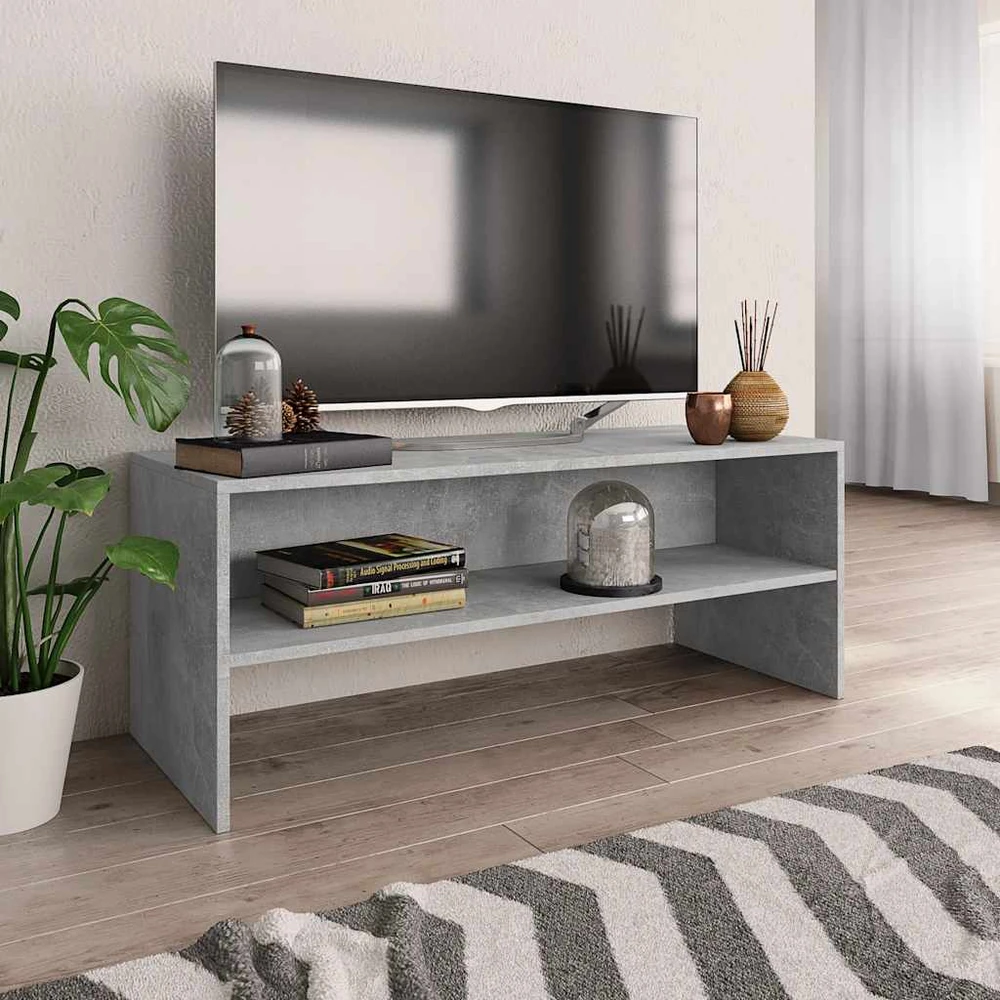 TV staliukas Televizoriaus spintelė, betono, 100x40x40cm, apdirbta mediena