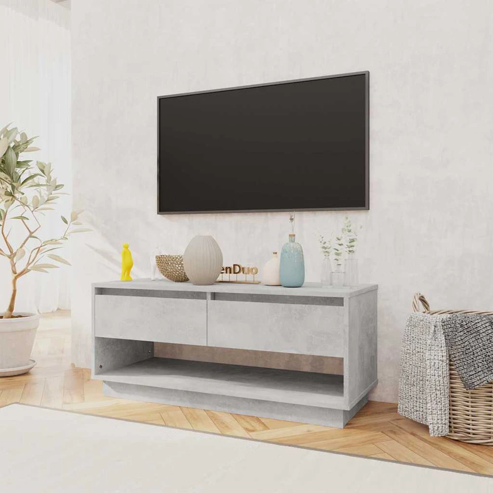 TV staliukas Televizoriaus spintelė, betono, 102x41x44cm, apdirbta mediena