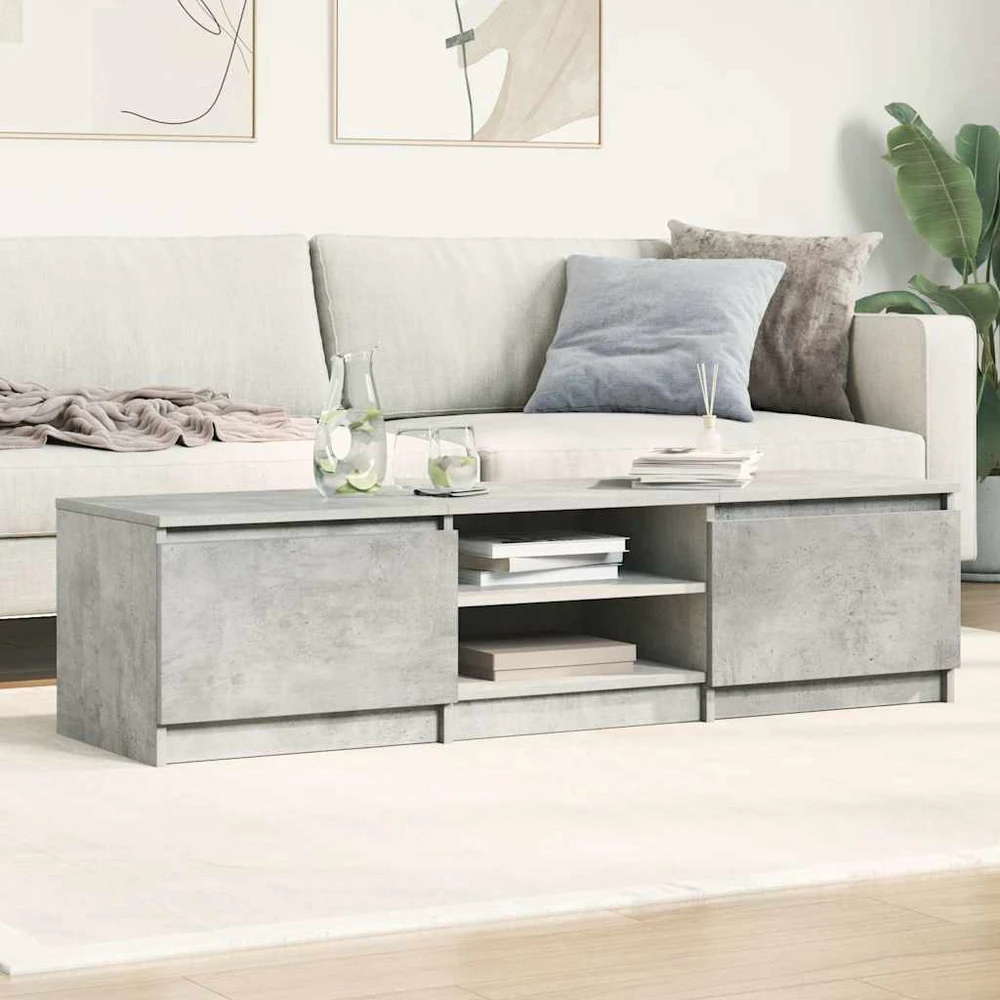 TV staliukas Televizoriaus spintelė, betono, 140x40x35,5cm, apdirbta mediena