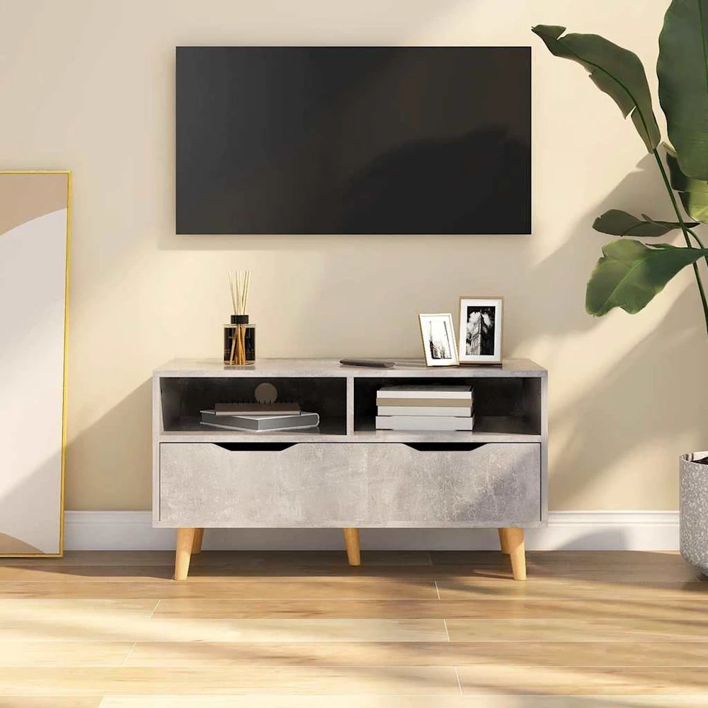 TV staliukas Televizoriaus spintelė, betono, 90x40x48,5cm, apdirbta mediena
