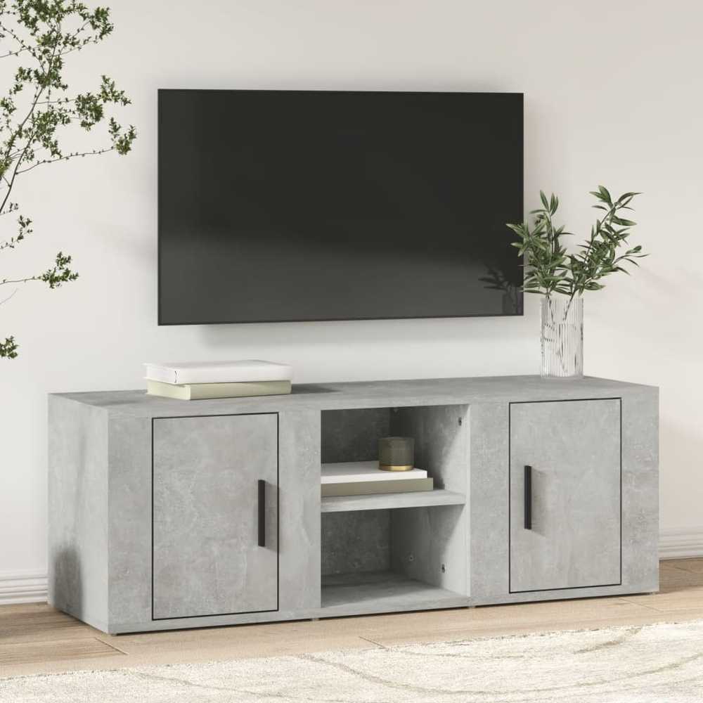 TV staliukas Televizoriaus spintelė, betono pilka, 100x31,5x35cm, mediena