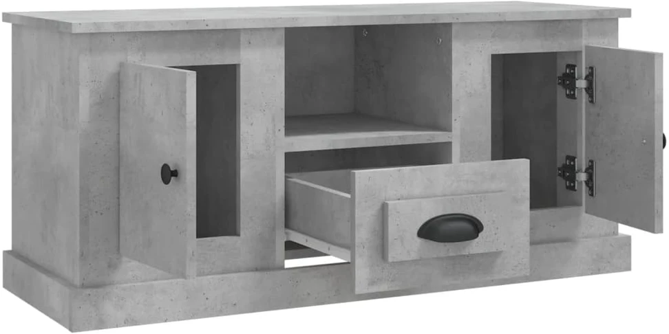 TV staliukas Televizoriaus spintelė, betono pilka, 100x35,5x45cm, mediena