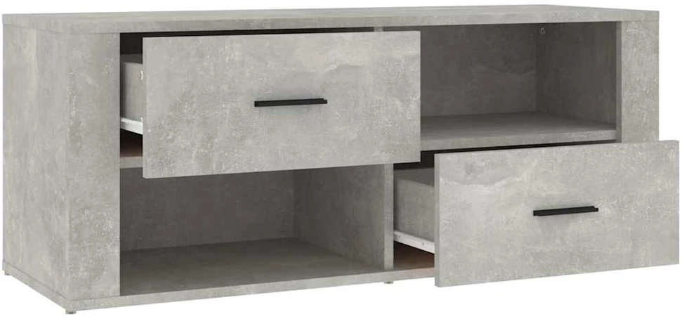 TV staliukas Televizoriaus spintelė, betono pilka, 100x35x40cm, mediena
