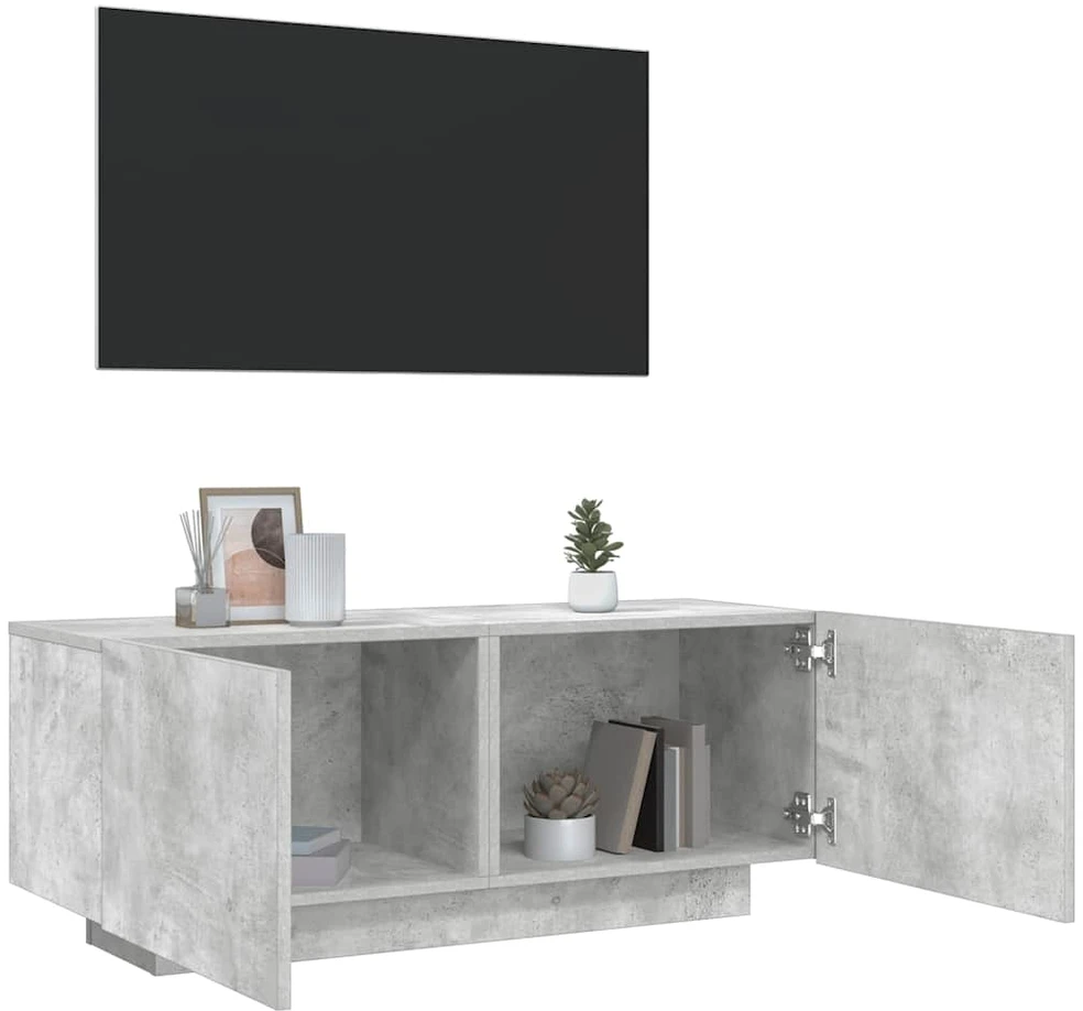 TV staliukas Televizoriaus spintelė, betono pilka, 100x35x40cm, mediena