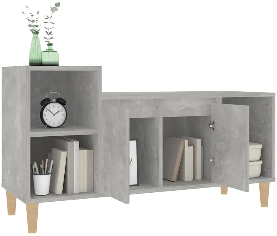 TV staliukas Televizoriaus spintelė, betono pilka, 100x35x55cm, mediena