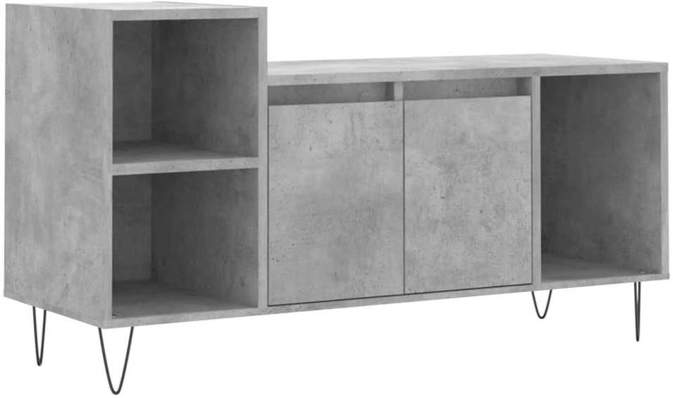 TV staliukas Televizoriaus spintelė, betono pilka, 100x35x55cm, mediena