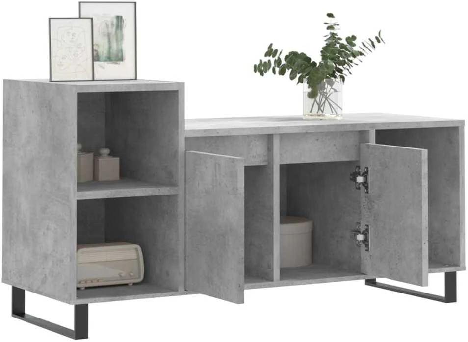 TV staliukas Televizoriaus spintelė, betono pilka, 100x35x55cm, mediena