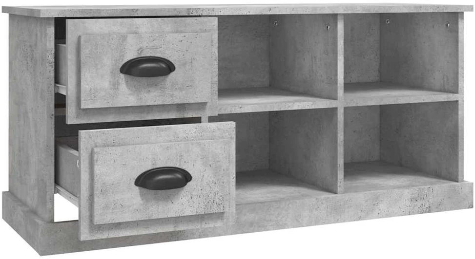 TV staliukas Televizoriaus spintelė, betono pilka, 102x35,5x47,5cm, mediena