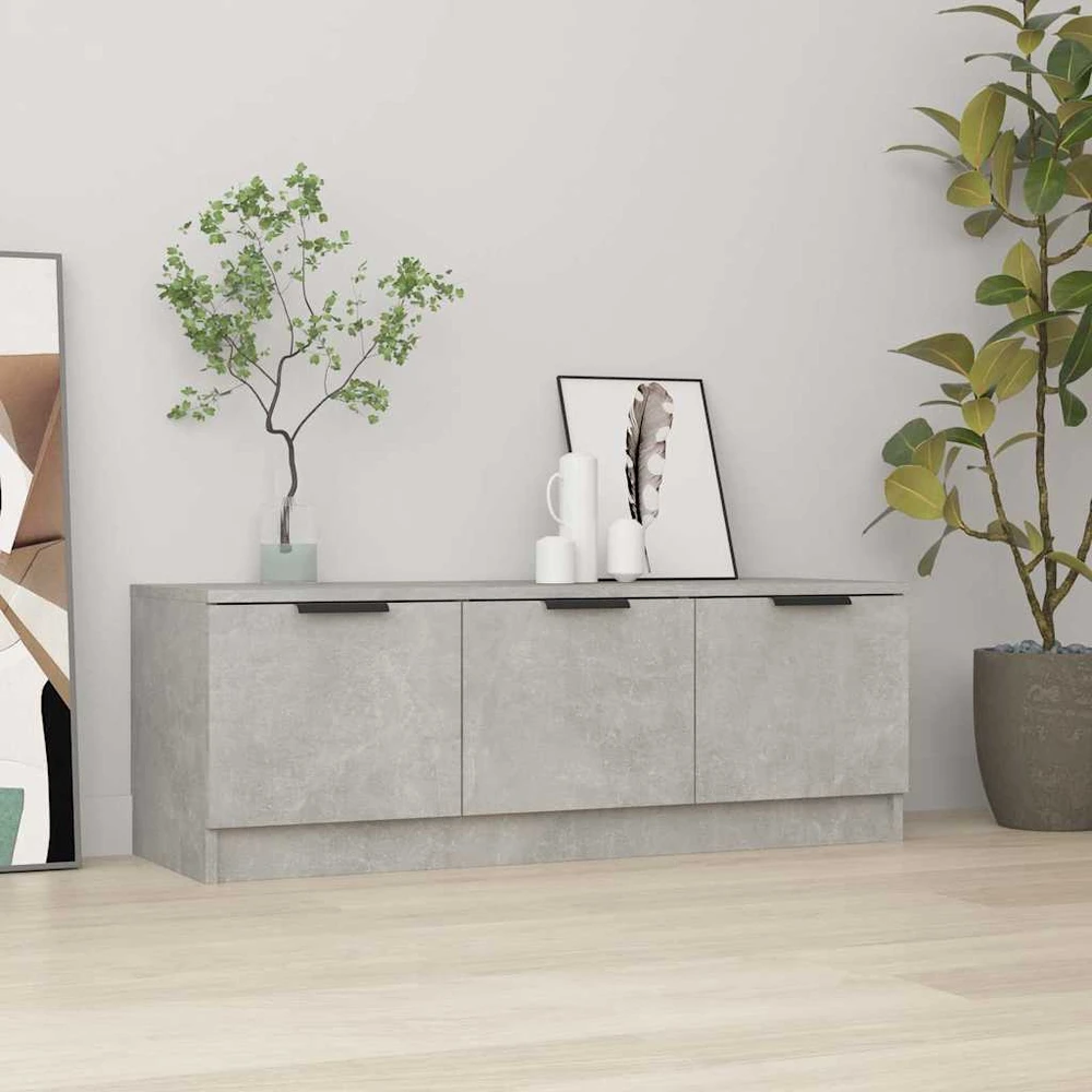 TV staliukas Televizoriaus spintelė, betono pilka, 102x35x36,5cm, mediena