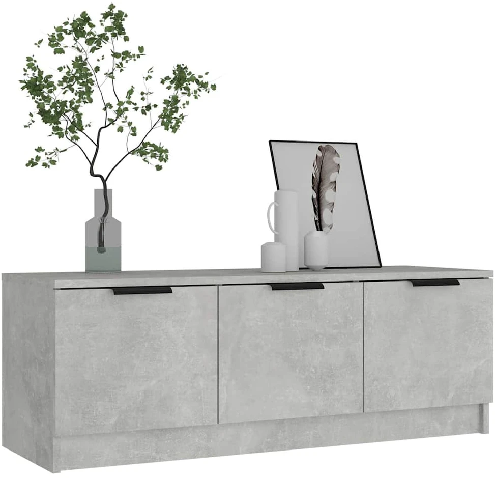 TV staliukas Televizoriaus spintelė, betono pilka, 102x35x36,5cm, mediena