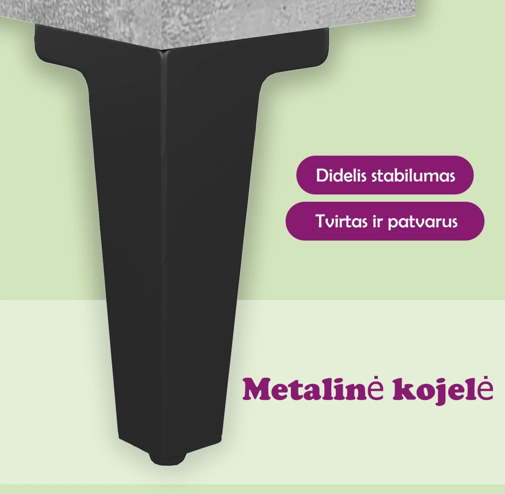 TV staliukas Televizoriaus spintelė, betono pilka, 102x35x50cm, mediena