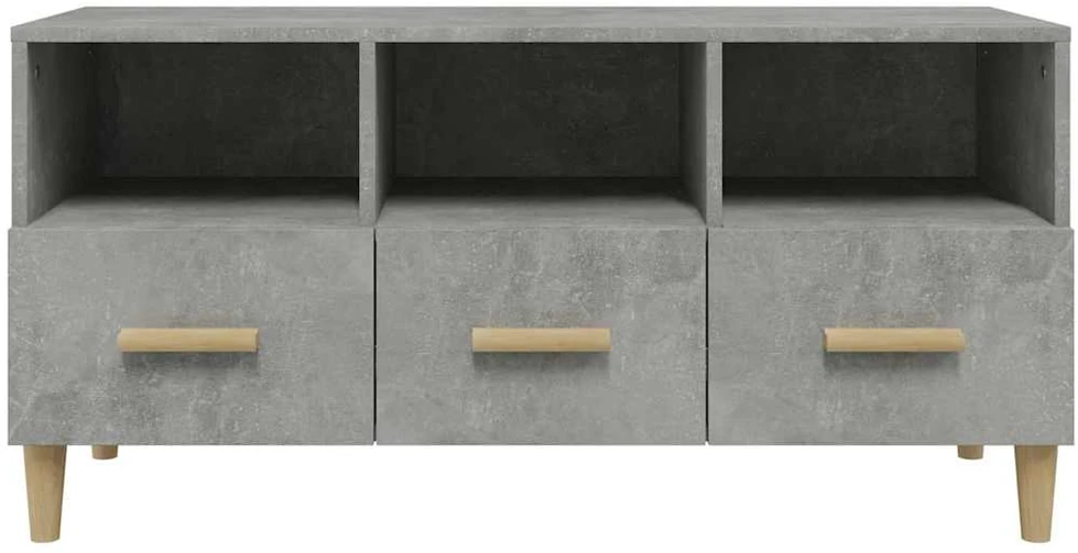 TV staliukas Televizoriaus spintelė, betono pilka, 102x36x50cm, mediena