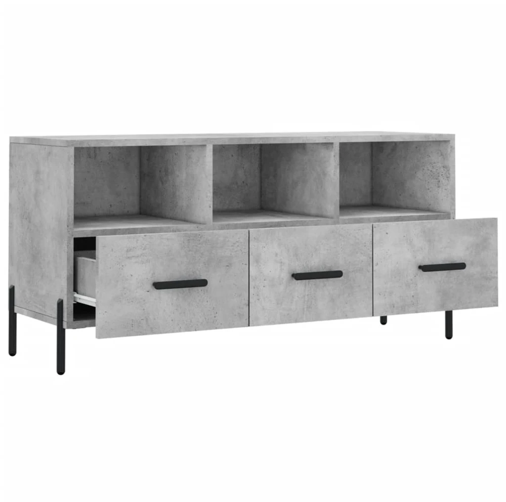 TV staliukas Televizoriaus spintelė, betono pilka, 102x36x50cm, mediena
