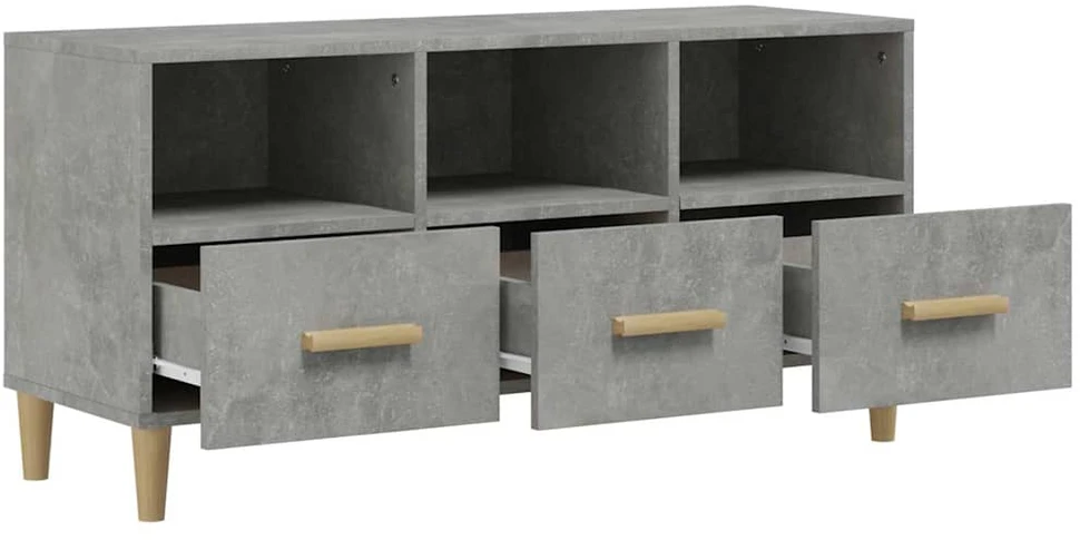 TV staliukas Televizoriaus spintelė, betono pilka, 102x36x50cm, mediena