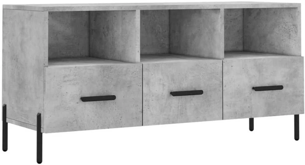 TV staliukas Televizoriaus spintelė, betono pilka, 102x36x50cm, mediena