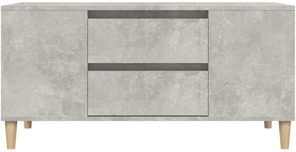 TV staliukas Televizoriaus spintelė, betono pilka, 102x44,5x50cm, mediena