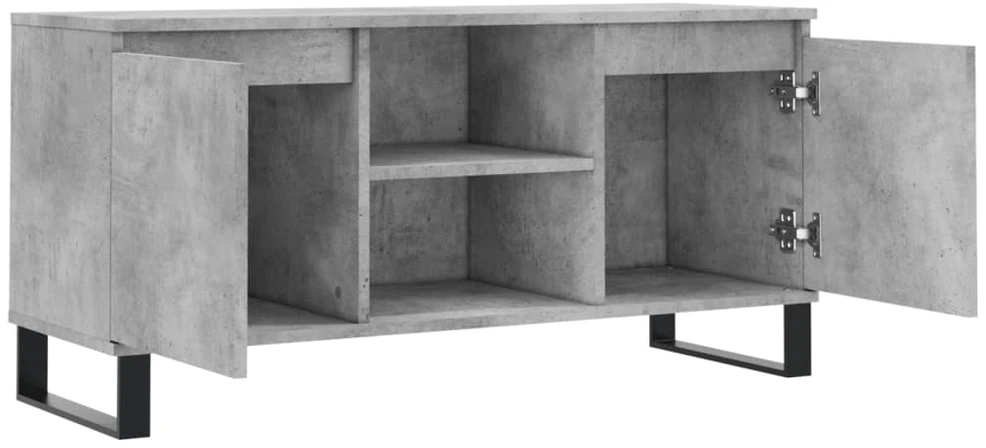 TV staliukas Televizoriaus spintelė, betono pilka, 104x35x50cm, mediena