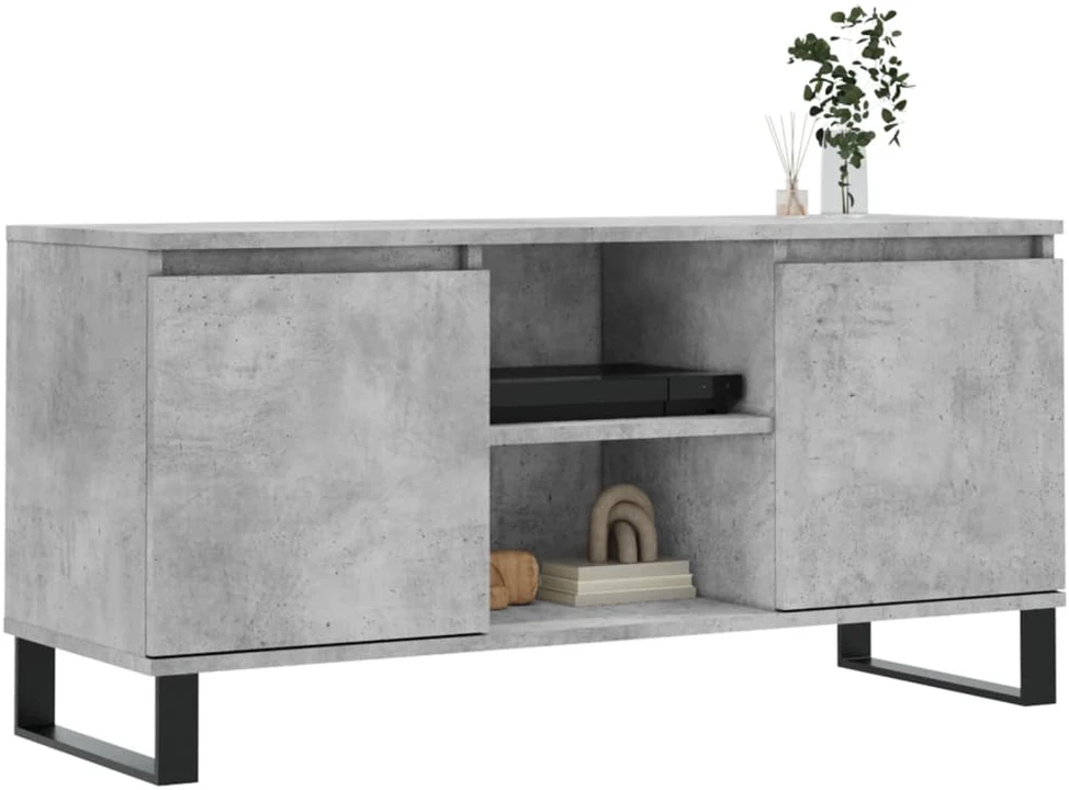 TV staliukas Televizoriaus spintelė, betono pilka, 104x35x50cm, mediena