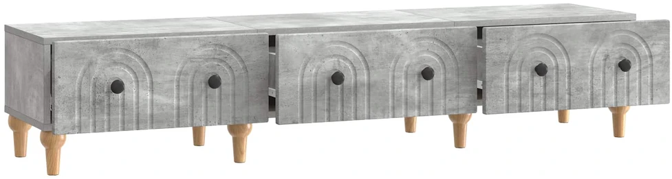 TV staliukas Televizoriaus spintelė Betono pilka 147 x 34,5 x 30 cm