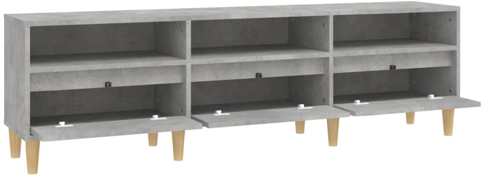 TV staliukas Televizoriaus spintelė, betono pilka, 150x30x44,5cm, mediena