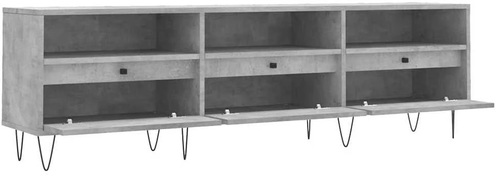 TV staliukas Televizoriaus spintelė, betono pilka, 150x30x44,5cm, mediena
