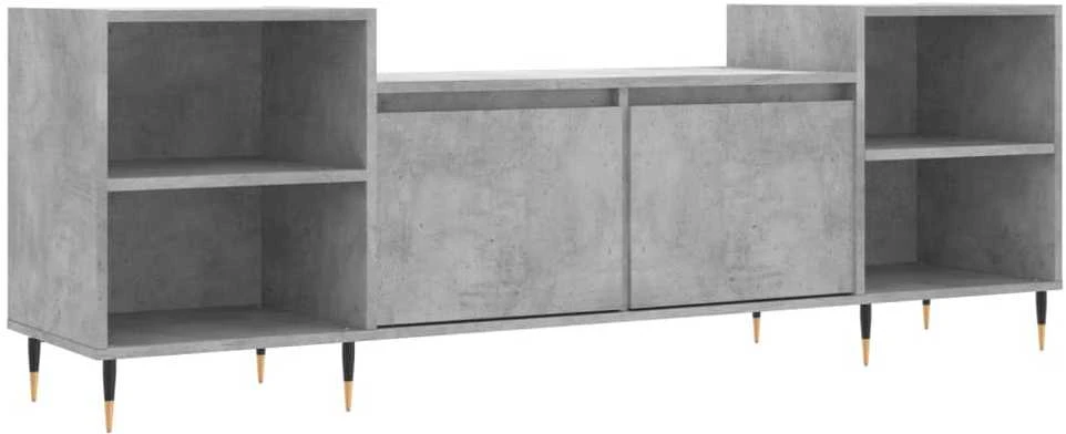 TV staliukas Televizoriaus spintelė, betono pilka, 160x35x55cm, mediena