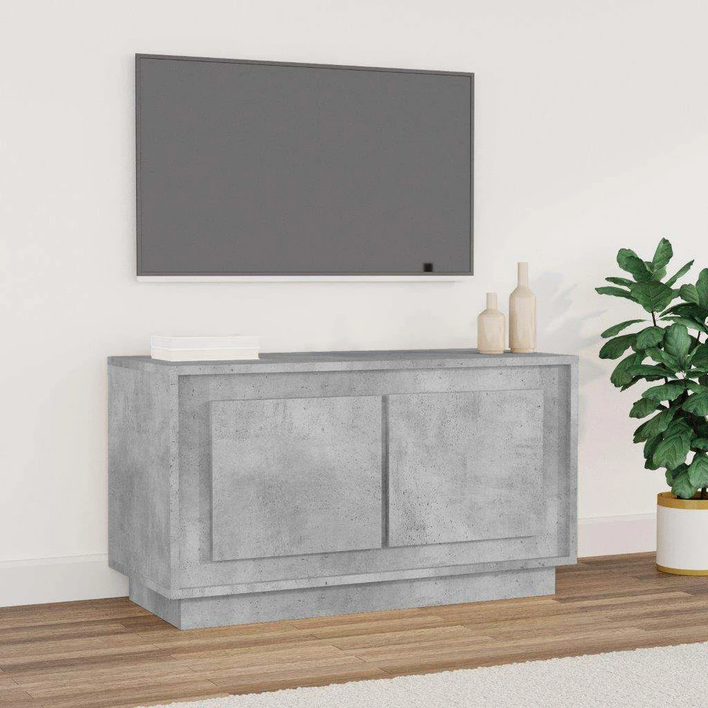 TV staliukas Televizoriaus spintelė, betono pilka, 80x35x45cm, mediena
