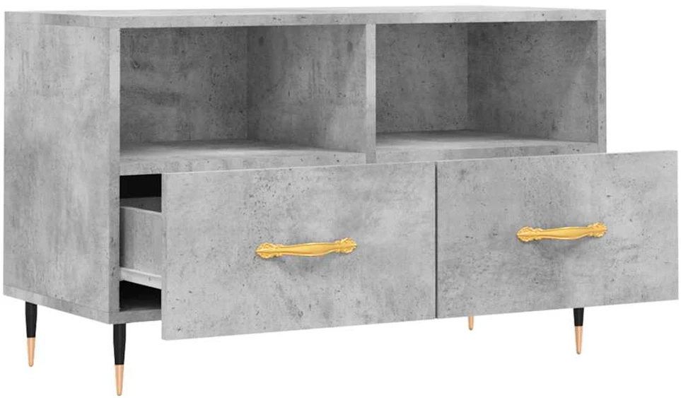 TV staliukas Televizoriaus spintelė, betono pilka, 80x36x50cm, mediena