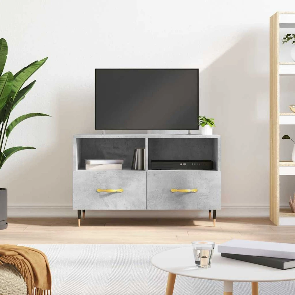TV staliukas Televizoriaus spintelė, betono pilka, 80x36x50cm, mediena