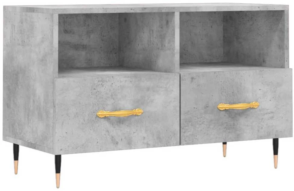 TV staliukas Televizoriaus spintelė, betono pilka, 80x36x50cm, mediena