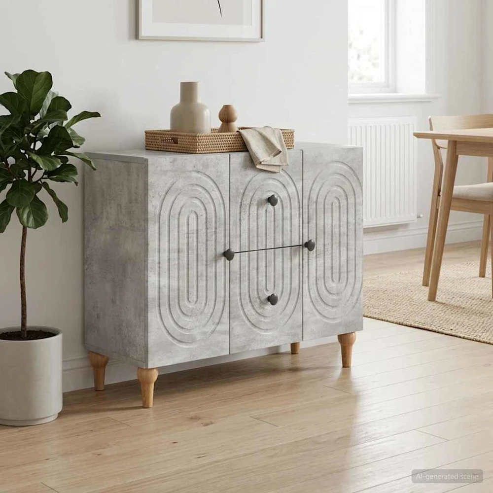 Televizoriaus spintelė Betono pilka 89 x 34,5 x 60 cm