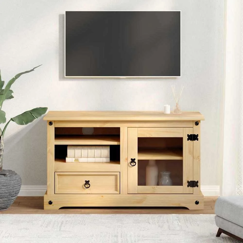 TV staliukas Televizoriaus spintelė Corona, 100x45x58cm, pušies masyvas