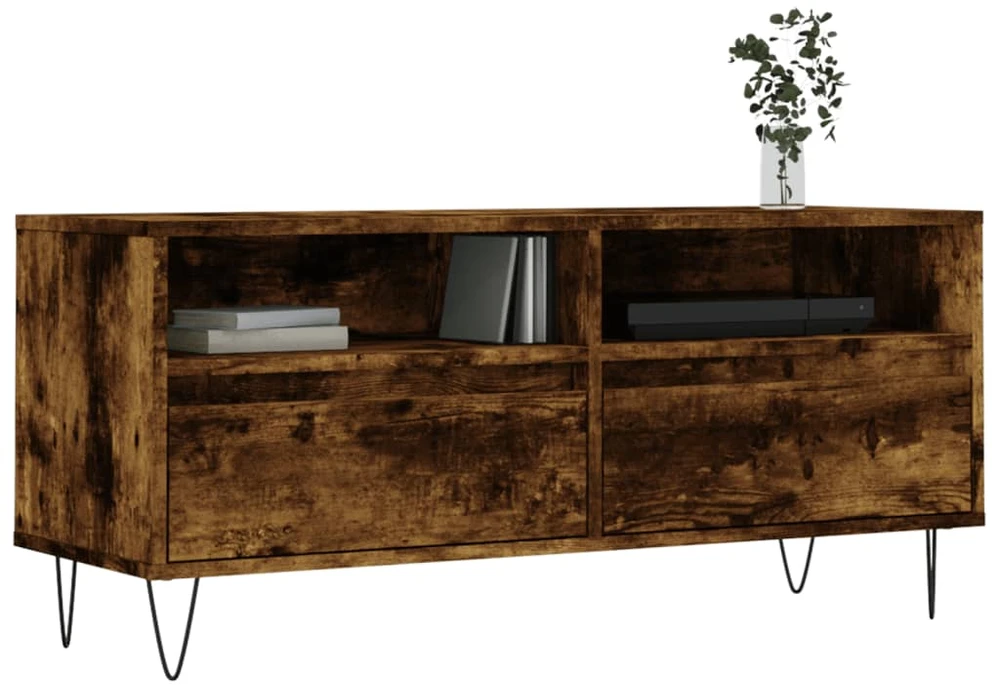 TV staliukas Televizoriaus spintelė, dūminė, 100x34,5x44,5cm, mediena
