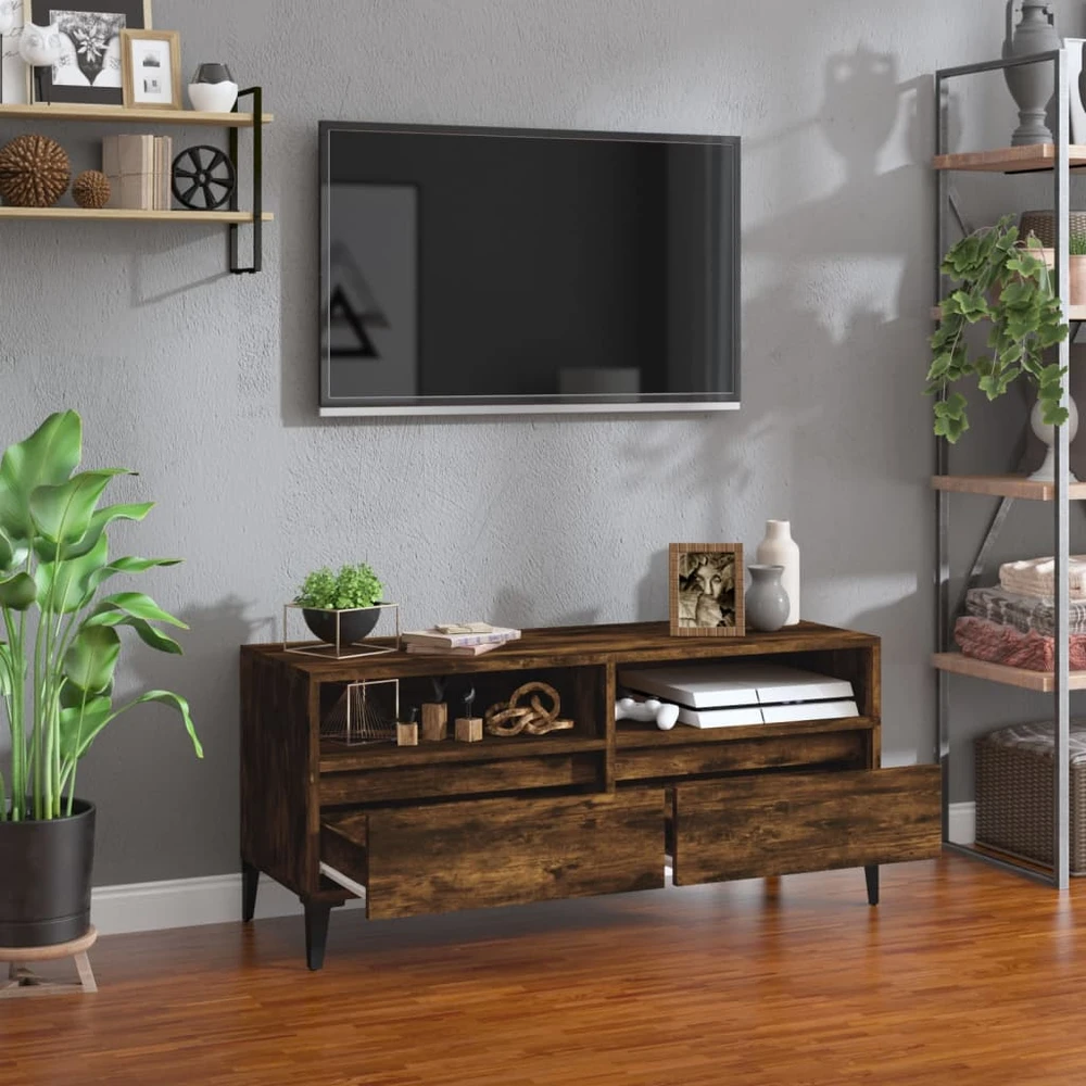 TV staliukas Televizoriaus spintelė, dūminė, 100x34,5x44,5cm, mediena