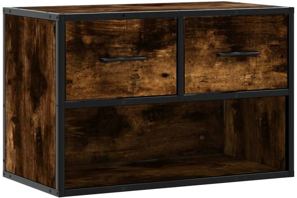 TV staliukas Televizoriaus spintelė, dūminė, 60x31x39,5cm, mediena/metalas