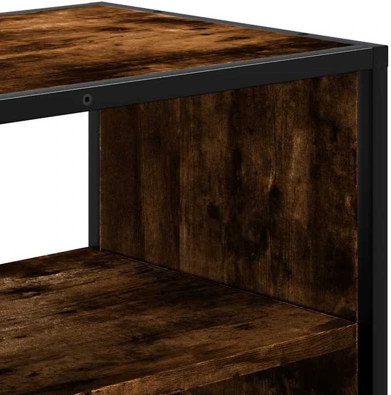 TV staliukas Televizoriaus spintelė, dūminė, 80x31x39,5cm, mediena/metalas
