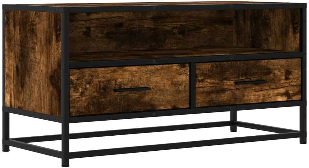 TV staliukas Televizoriaus spintelė, dūminė, 80x34,5x40cm, mediena/metalas
