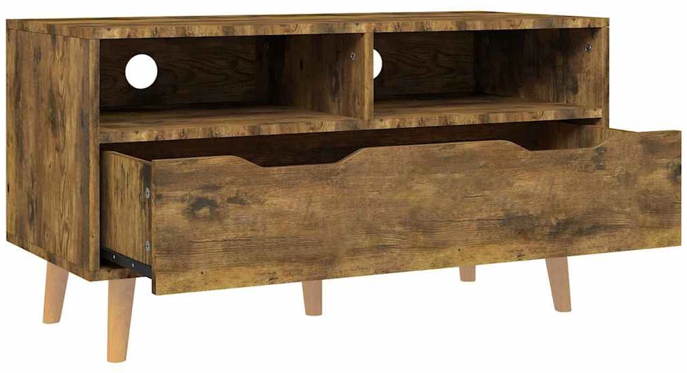 TV staliukas Televizoriaus spintelė, dūminė, 90x40x48,5cm, apdirbta mediena