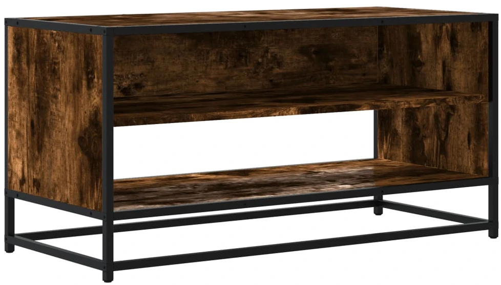 TV staliukas Televizoriaus spintelė, dūminė, 91x40x46cm, mediena ir metalas