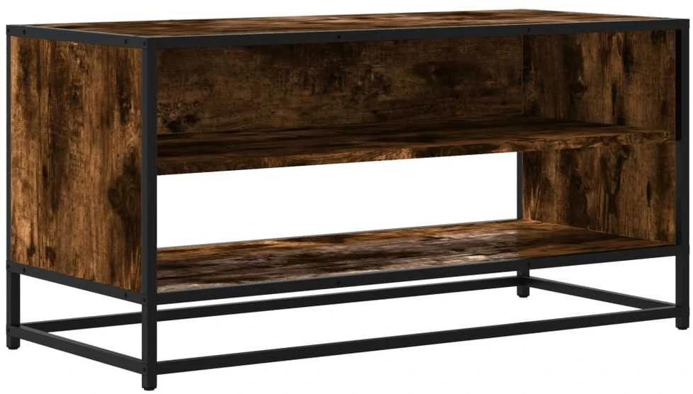 TV staliukas Televizoriaus spintelė, dūminė, 91x40x46cm, mediena ir metalas