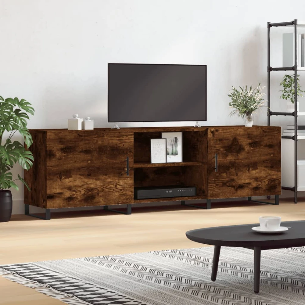 TV staliukas Televizoriaus spintelė, dūminio ąžuolo, 150x30x50cm, mediena