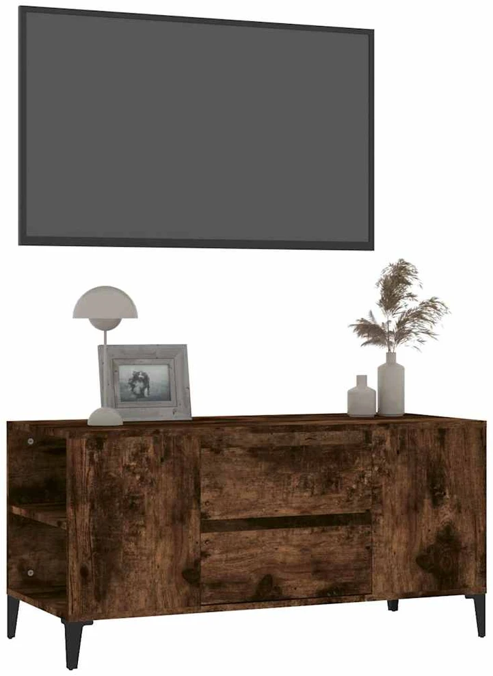 TV staliukas Televizoriaus spintelė, dūminio ąžuolo, 102x44,5x50cm, mediena