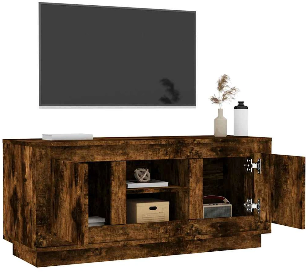 TV staliukas Televizoriaus spintelė, dūminio ąžuolo, 102x35x45cm, mediena