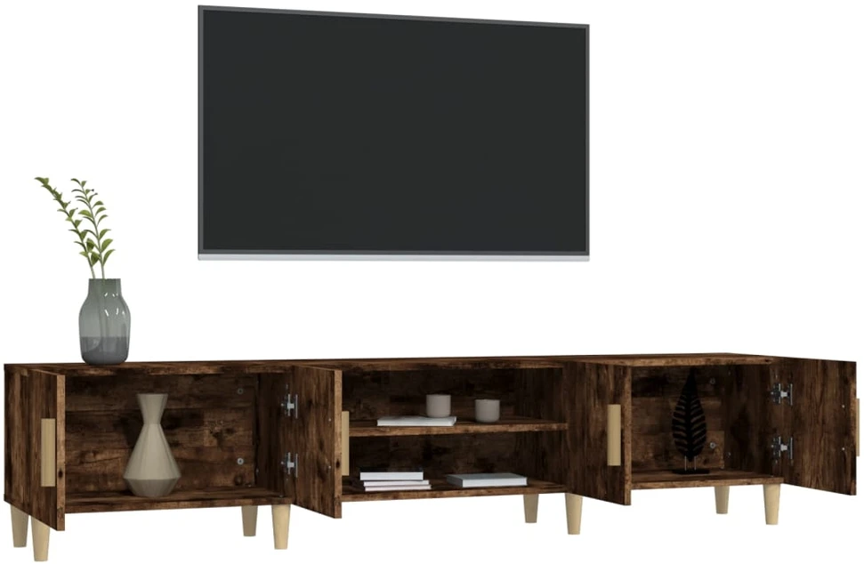 TV staliukas Televizoriaus spintelė, dūminio ąžuolo, 180x31,5x40cm, mediena