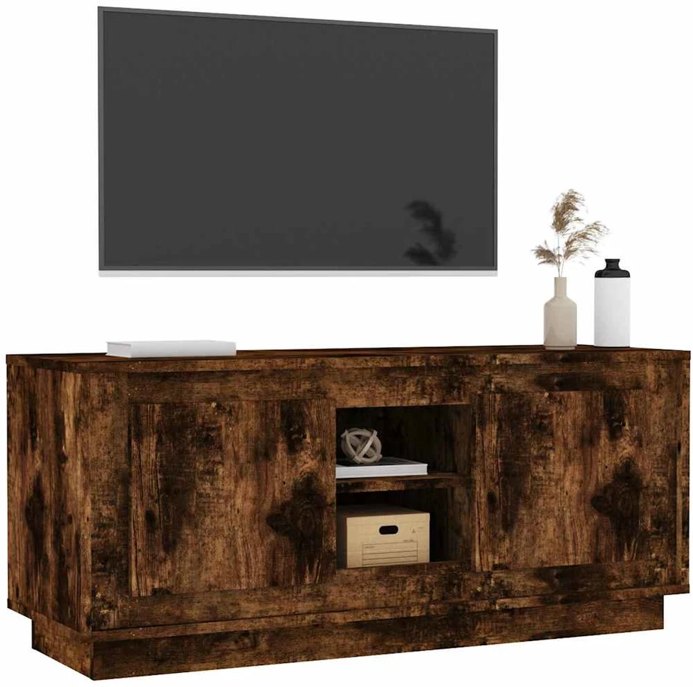 TV staliukas Televizoriaus spintelė, dūminio ąžuolo, 102x35x45cm, mediena