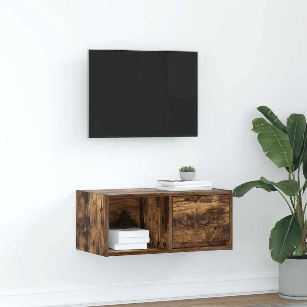 TV staliukas Televizoriaus spintelė, dūminio ąžuolo, 60x31x25,5 cm, mediena