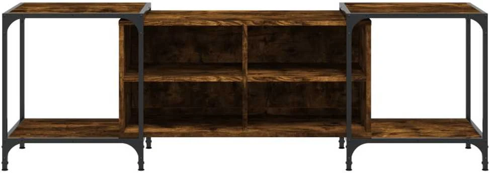 TV staliukas Televizoriaus spintelė, dūminio ąžuolo, 153x37x50cm, mediena