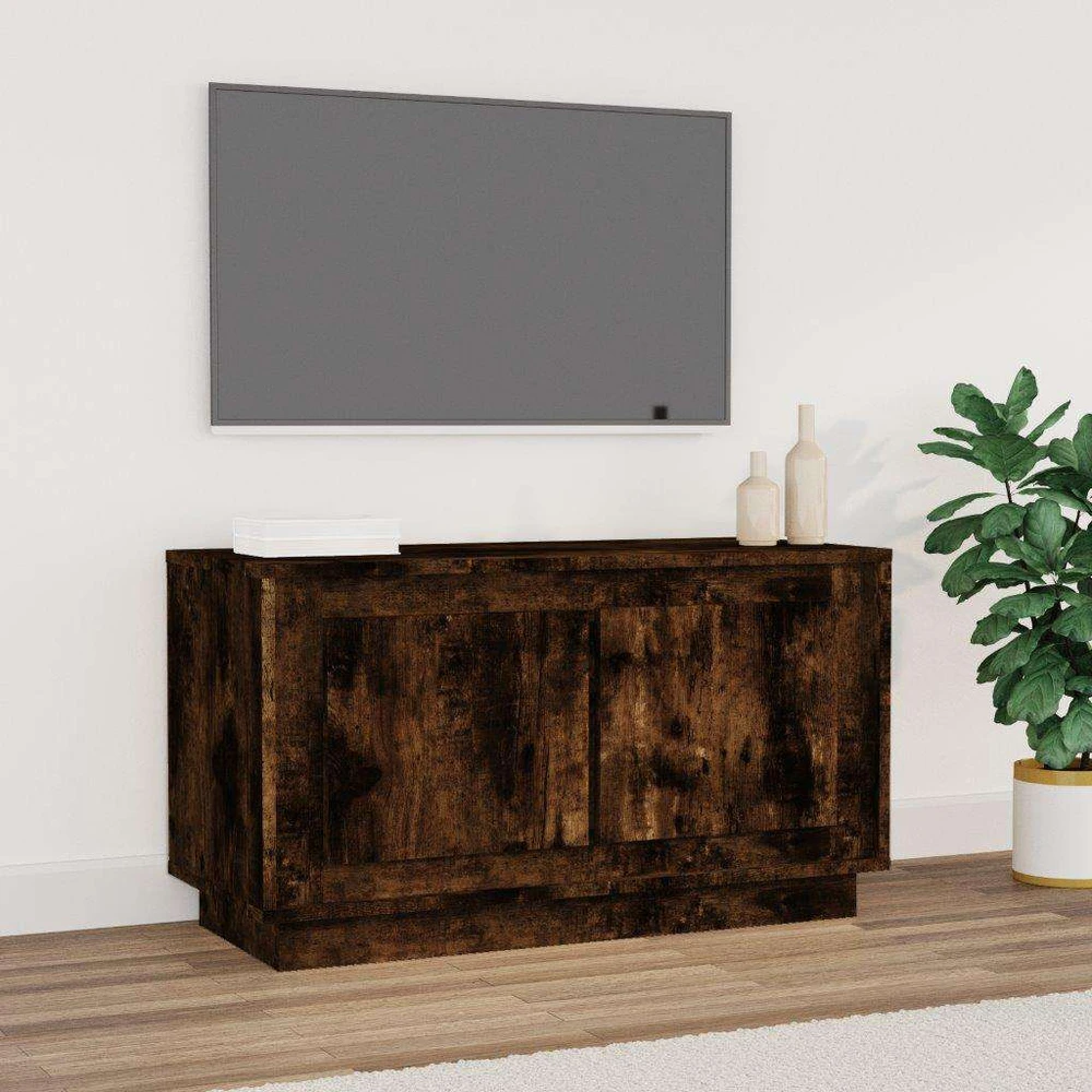 TV staliukas Televizoriaus spintelė, dūminio ąžuolo, 80x35x45cm, mediena
