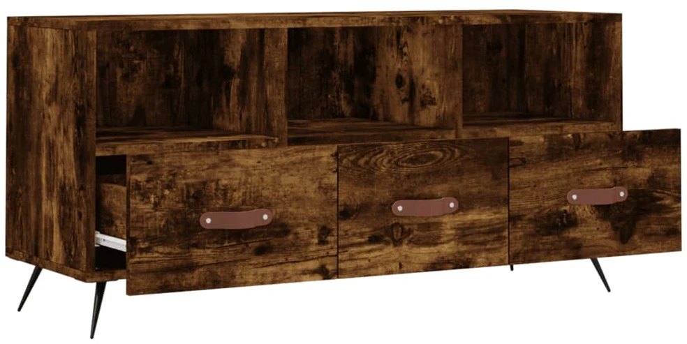 TV staliukas Televizoriaus spintelė, dūminio ąžuolo, 102x36x50cm, mediena