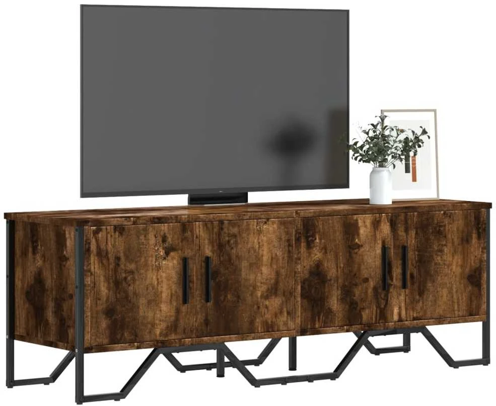 TV staliukas Televizoriaus spintelė, dūminio ąžuolo, 122x34x41cm, mediena